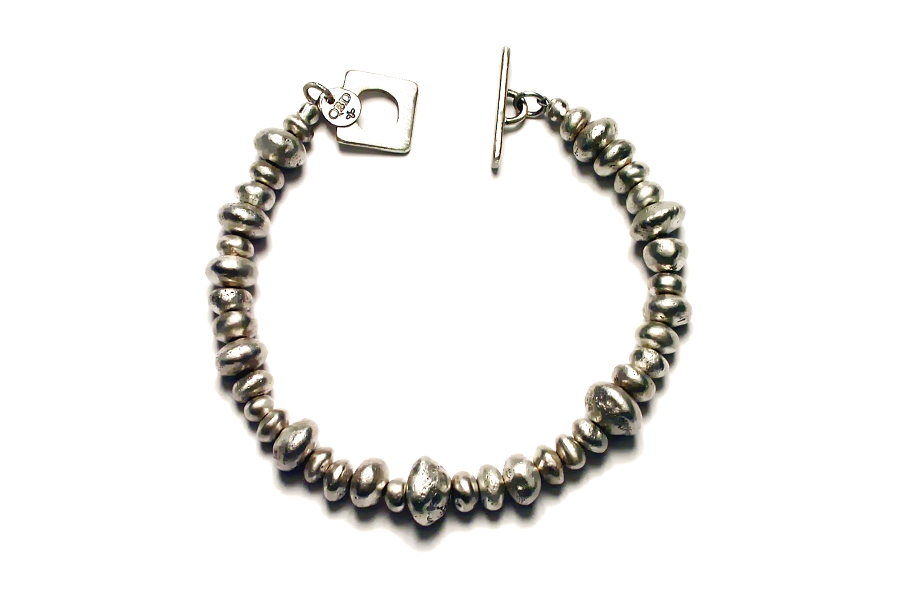 silver nugget bracelet   $495.00   item 03-001 