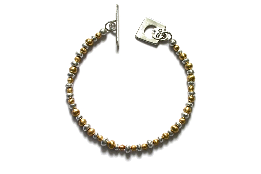 gold & silver mini-nugget bracelet   $795.00   item 04-162 