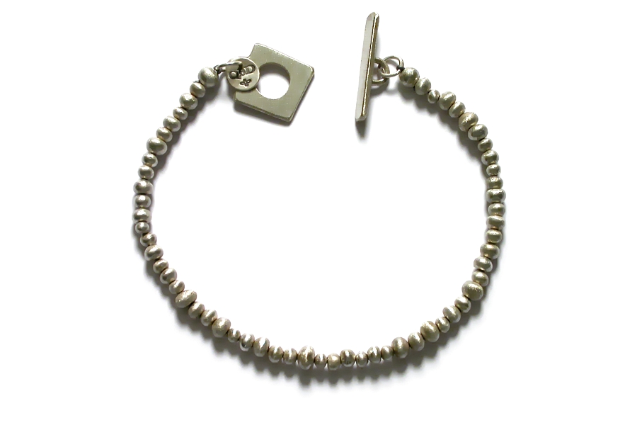silver mini-nugget bracelet   $240.00   item 04-406 