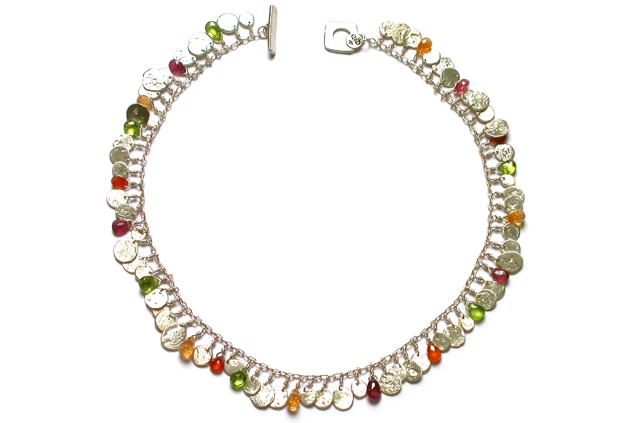'citrus' silver mini-disc briolette charm neckpiece   $795.00   item 04-433 