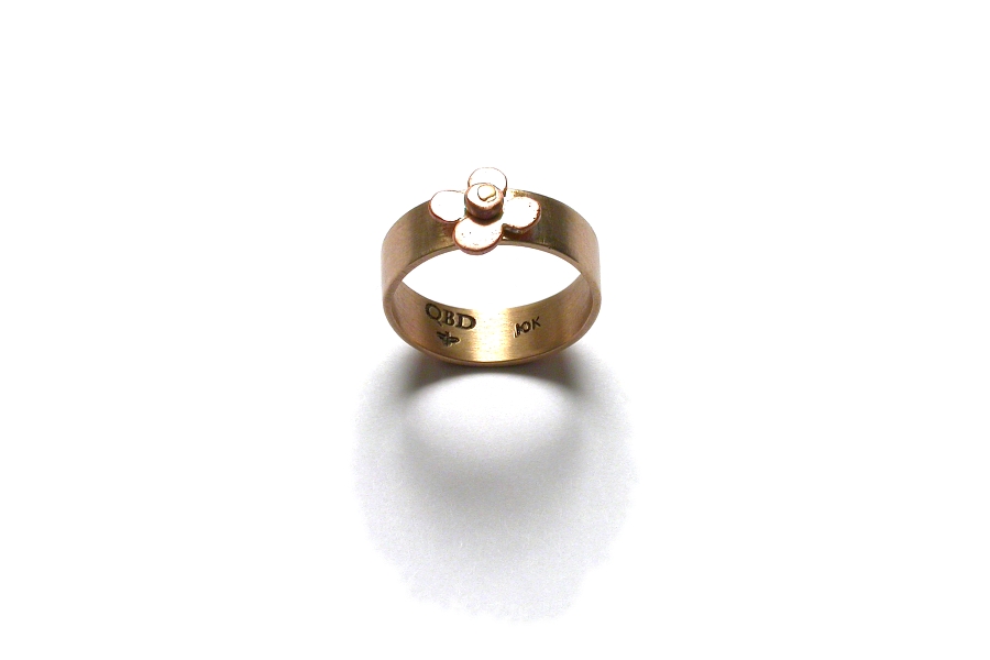 gold and pink gold bloom ring   $350.00   item 04-466 