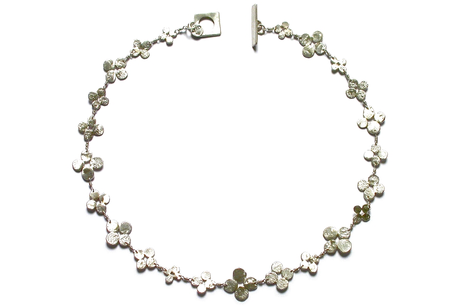silver bloom neckpiece   $440.00   item 04-482 
