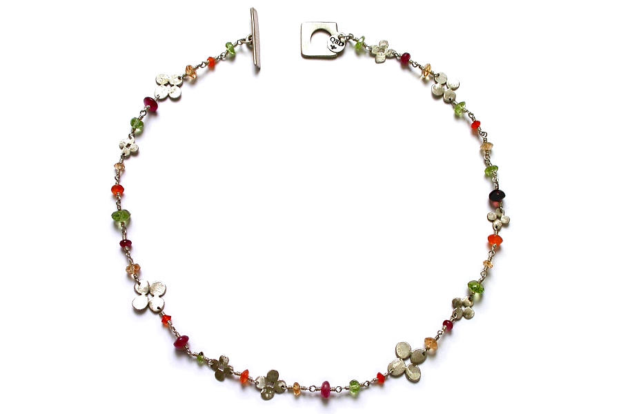silver bloom & citrus neckpiece   $495.00   item 05-079 