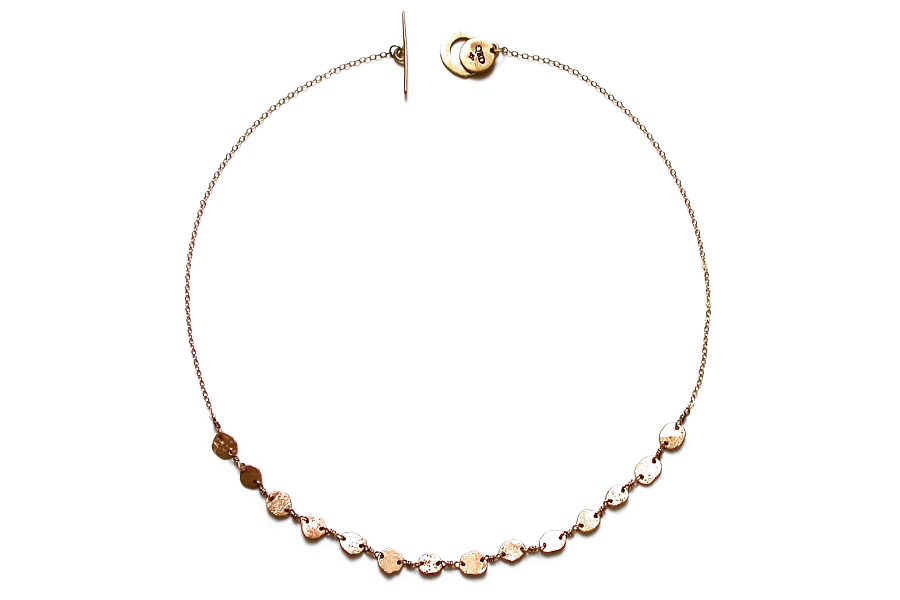 gold mini-disc neckpiece   $695.00   item 05-082 