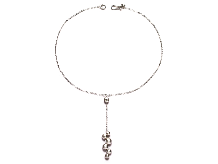 silver 'bubble' Y neckpiece   $195.00   item 06-203 