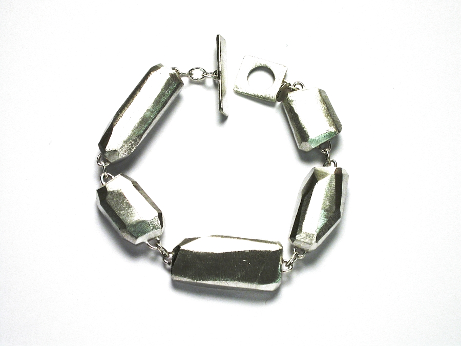 chunky silver slab bracelet   $695.00   item 06-236 
