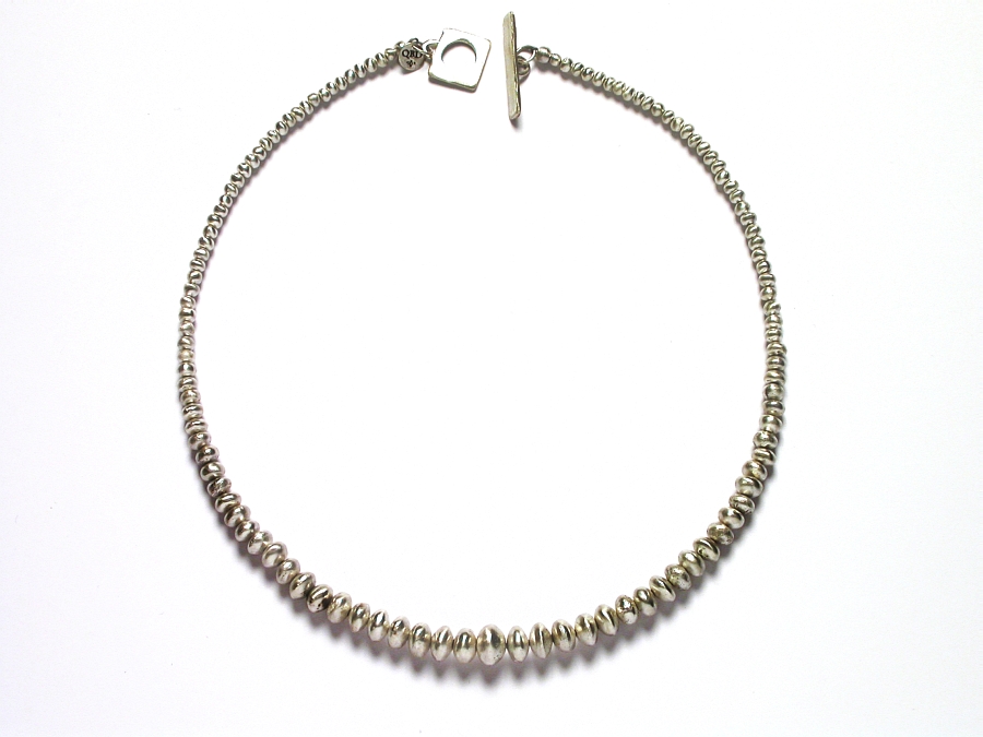 graduated silver nugget neckpiece   $850.00   item 07-114 