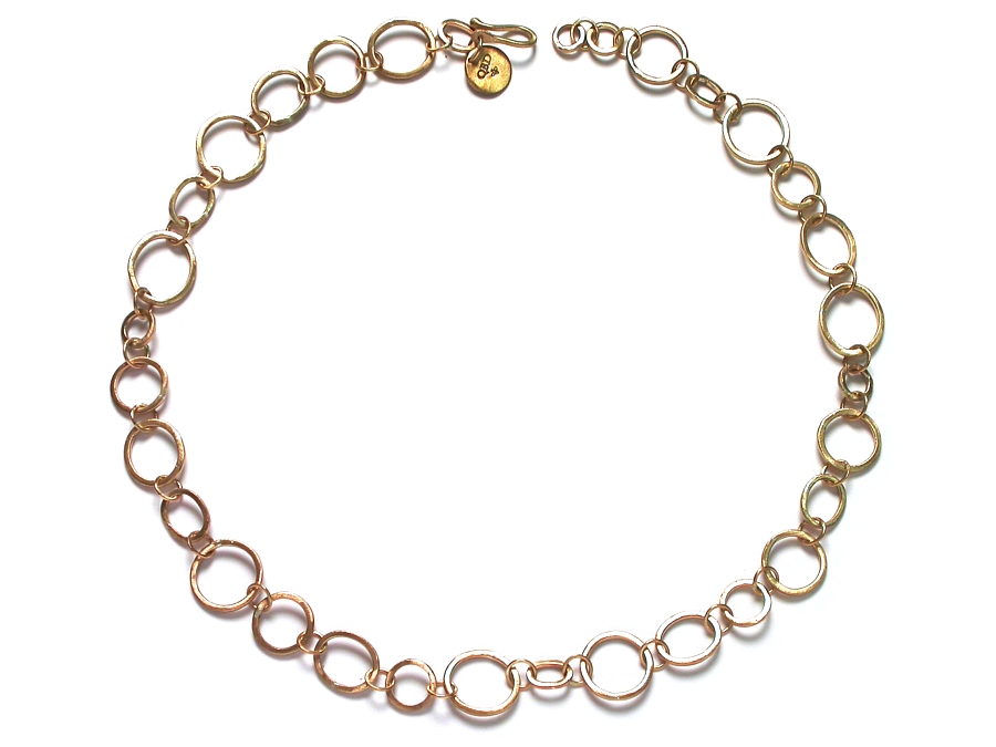 10K gold link neckpiece with 14K gold filled jump rings   $1,100.00   item 07-156 