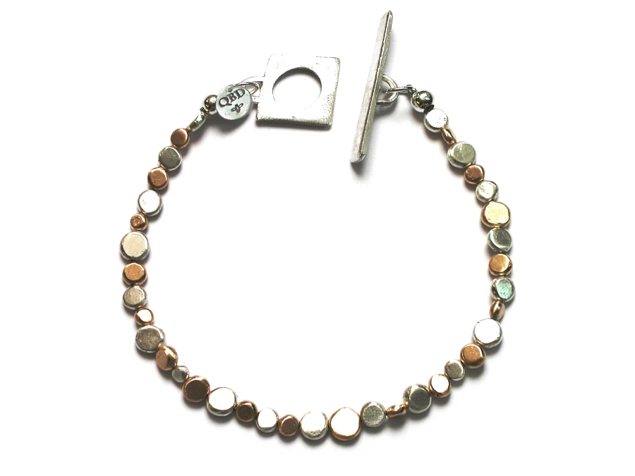 silver & gold dot bracelet   $560.00   item 07-171 