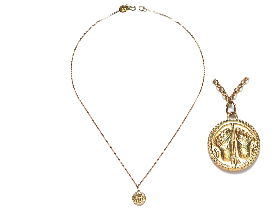 10K gold buddha-feet charm 18 inch neckpiece   $340.00   item 07-172 