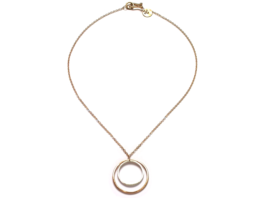gold & silver double link pendant neckpiece   $220.00   item 07-201 