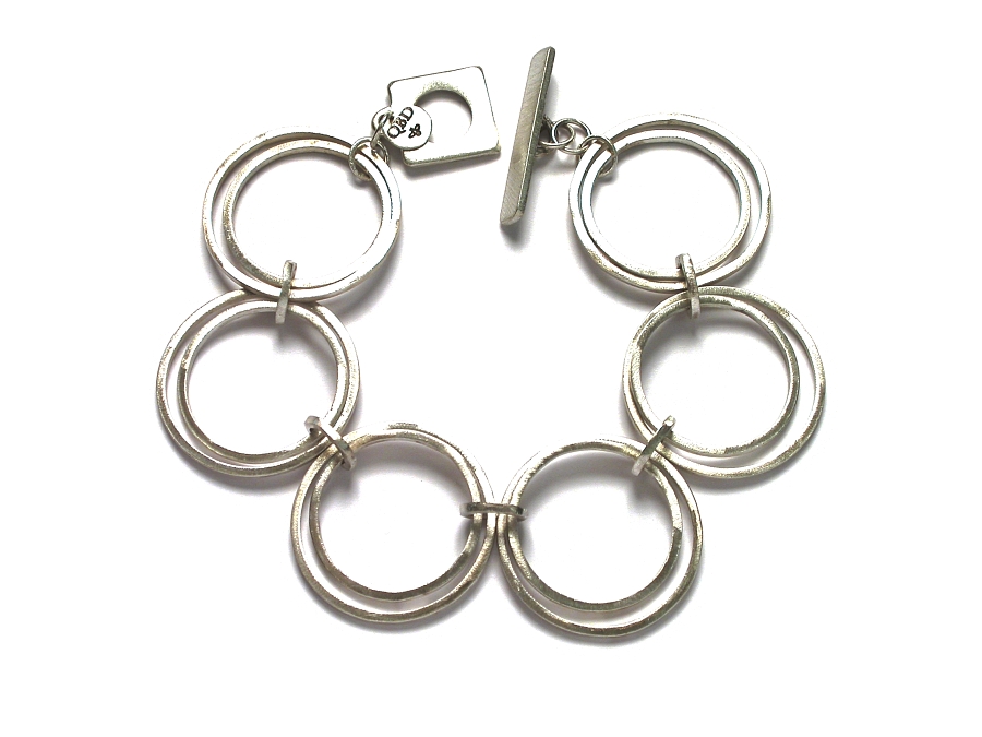 silver double link bracelet   $295.00   item 07-203 