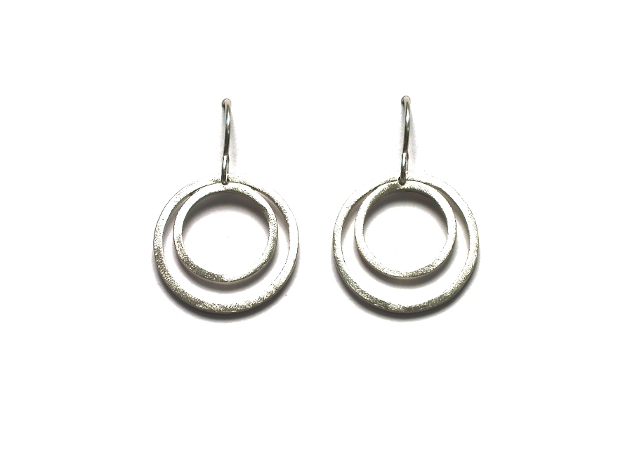 silver double link earrings   $75.00   item 07-206 