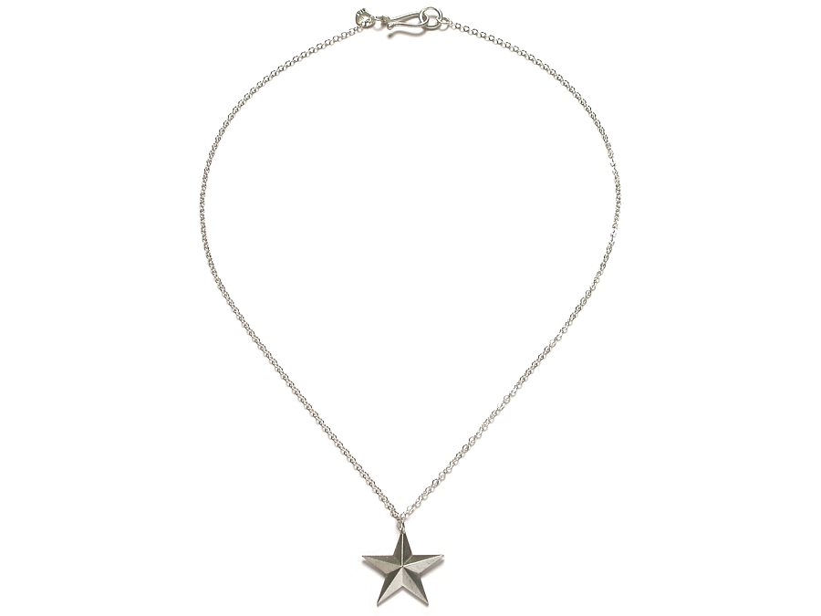 large silver star 'gem' pendant neckpiece   $140.00   item 07-241 