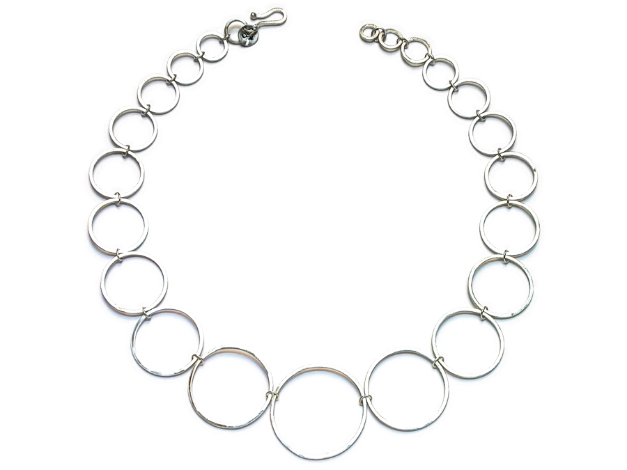 graduated silver link neckpiece   $330.00   item 09-100 