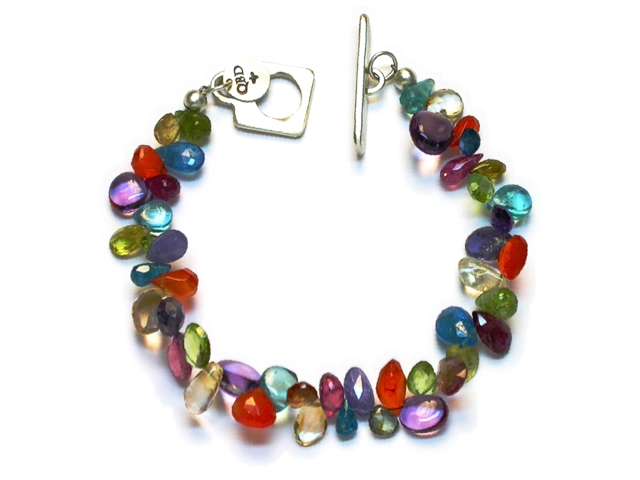 multicolour briolette bracelette   $295.00   item 09-110 