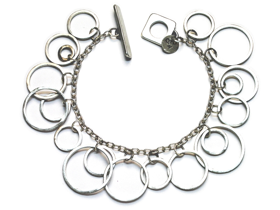 silver link dangle bracelet   $320.00   item 09-119 