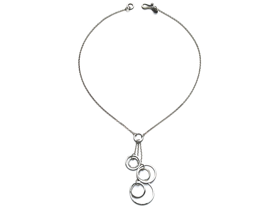 silver link triple dangle neck   $220.00   item 09-120 