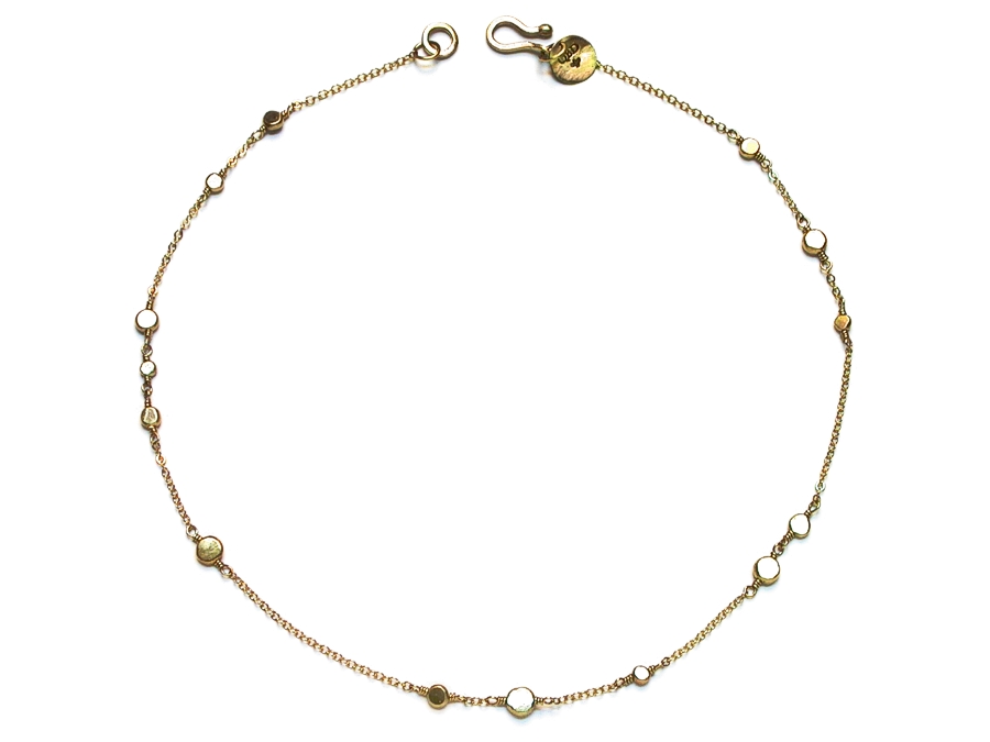 10k gold dot & 14k gold-filled chain neckpiece   $395.00   item 09-136 