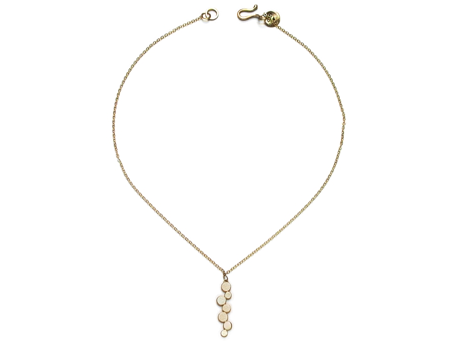 10k gold dot pendant & 14k gold-filled chain neckpiece   $320.00   item 09-137 