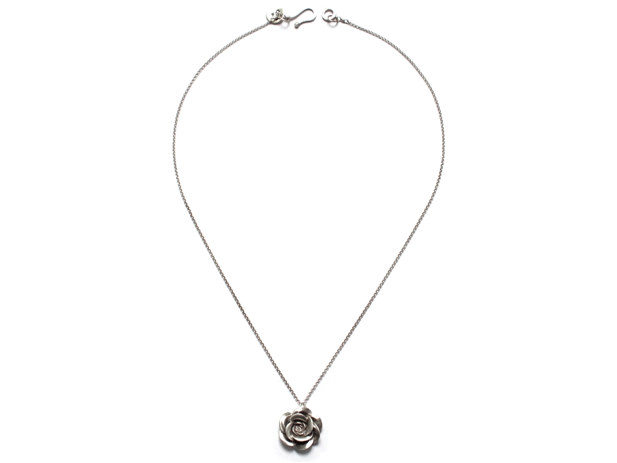 cast silver rose pendant   $160.00   item 10-103 