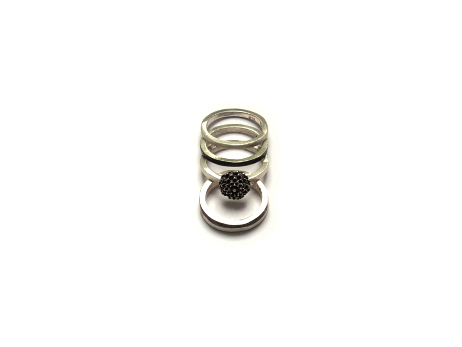 cast oxidized silver black dahlia ring (simple silver band $35, with oxidized edge $40)   $180.00   item 10-135 