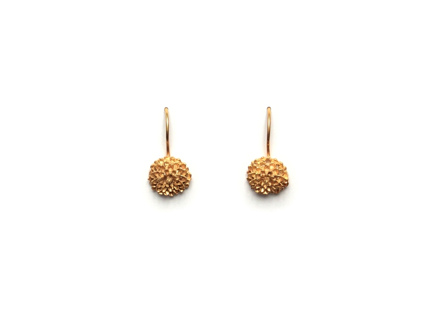 gold-plated sterling silver dahlia earrings   $120.00   item 10-151 