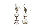 3 silver disc earrings   $120.00   item 03-006 