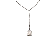 silver disc Y neckpiece   $125.00   item 03-012 