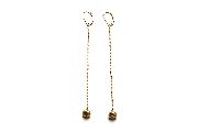 gold nugget on gold chain earrings   $195.00   item 03-021 