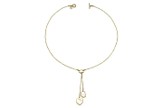 double gold disc drop neckpiece   $295.00   item 03-024 