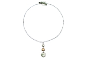 gold & silver 3 disc pendant neckpiece   $160.00   item 03-030 