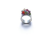 multicolour cluster ring   $180.00   item 03-038 