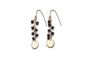 sapphire & gold disc earrings   $220.00   item 03-063 