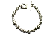 long-drilled silver nugget bracelet   $380.00   item 04-030 