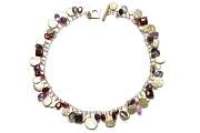 reds & purples charm neckpiece   $695.00   item 04-041 