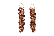 reds & golds extra-long cluster earrings   $295.00   item 04-044 