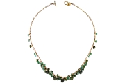 emerald, apatite & tourmaline dangle neckpiece   $350.00   item 04-049 