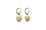 heart pearls on gold earrings   $80.00   item 04-057 