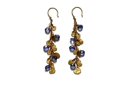 gold mini-disc & iolite briolette earrings   $695.00   item 04-163 