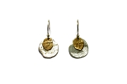 gold & silver double disc earrings   $210.00   item 04-164 