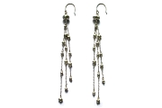 silver nugget & mini-nugget cascade earrings   $220.00   item 04-175 