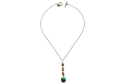 gold mini-disc & peruvian opal pendant neckpiece   $275.00   item 04-188 