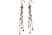 gold & silver mini-nugget cascade earrings   $395.00   item 04-408 