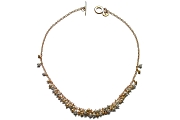 silver & gold mini-nugget cluster neckpiece   $595.00   item 04-416 