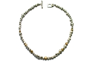 long-drilled silver & gold nugget neckpiece   $695.00   item 04-431 