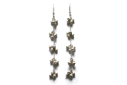 silver mini-nugget 'bunches' earrings   $180.00   item 04-452 
