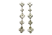 silver 5 bloom earrings   $250.00   item 04-472 