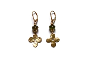 gold bloom, mini-nugget and tourmaline earrings   $295.00   item 04-476 