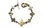 gold bloom and sapphire bracelet   $595.00   item 04-489 